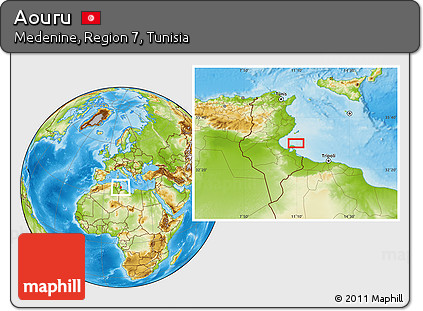Physical Location Map of Aouru