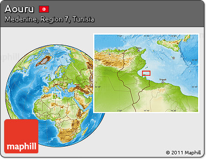 Physical Location Map of Aouru