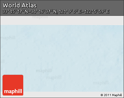 Physical 3D Map of the Area around 34° 0' 57" N, 121° 37' 30" E