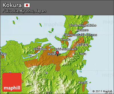 Physical Map of Kokura