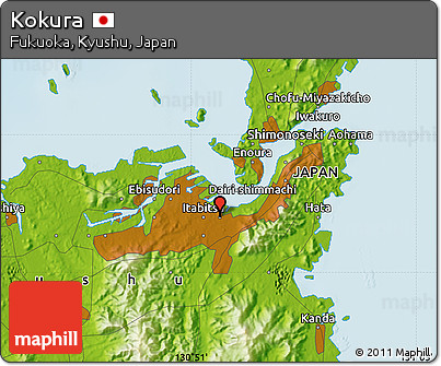 Physical Map of Kokura