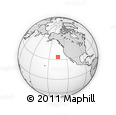 Outline Map of the Area around 34° 0' 57" N, 135° 4' 29" W, rectangular outline