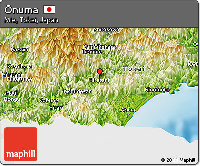 Physical Panoramic Map of Ōnuma