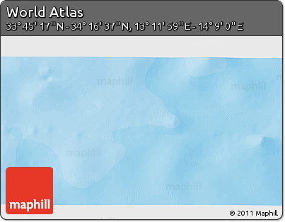 Political 3D Map of the Area around 34° 0' 57" N, 13° 40' 30" E