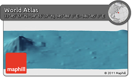 Satellite Panoramic Map of the Area around 34° 0' 57" N, 146° 16' 30" E