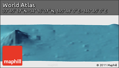 Satellite Panoramic Map of the Area around 34° 0' 57" N, 146° 16' 30" E