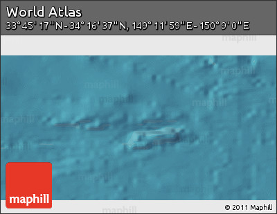 Satellite 3D Map of the Area around 34° 0' 57" N, 149° 40' 30" E