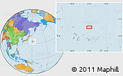 Political Location Map of the area around 34° 0' 57" N, 151° 22' 30" E