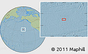 Savanna Style Location Map of the area around 34° 0' 57" N, 151° 13' 29" W, hill shading