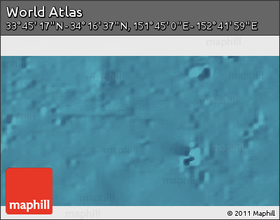 Satellite 3D Map of the Area around 34° 0' 57" N, 152° 13' 29" E