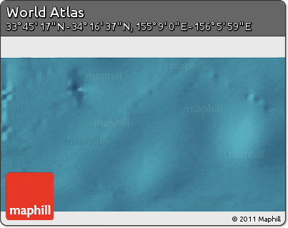 Satellite 3D Map of the Area around 34° 0' 57" N, 155° 37' 30" E