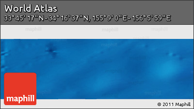 Physical Panoramic Map of the Area around 34° 0' 57" N, 155° 37' 30" E