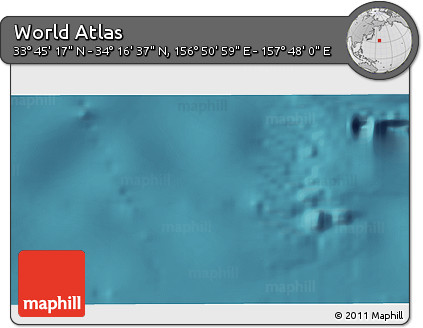 Satellite 3D Map of the Area around 34° 0' 57" N, 157° 19' 29" E