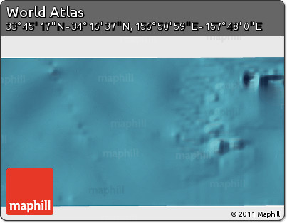 Satellite 3D Map of the Area around 34° 0' 57" N, 157° 19' 29" E