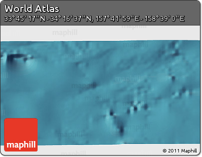 Satellite 3D Map of the Area around 34° 0' 57" N, 158° 10' 30" E