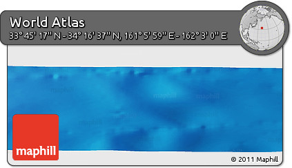 Physical Panoramic Map of the Area around 34° 0' 57" N, 161° 34' 29" E