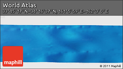 Physical Panoramic Map of the Area around 34° 0' 57" N, 161° 34' 29" E