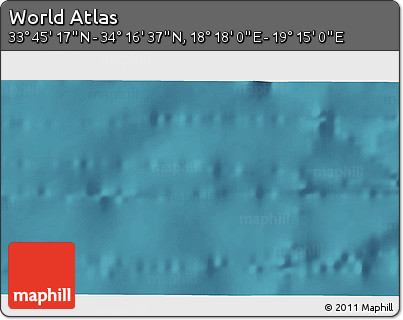 Satellite 3D Map of the Area around 34° 0' 57" N, 18° 46' 29" E