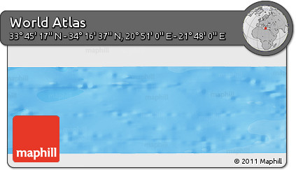 Political Panoramic Map of the Area around 34° 0' 57" N, 21° 19' 30" E