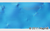 Shaded Relief 3D Map of the area around 34° 0' 57" N, 27° 7' 30" W