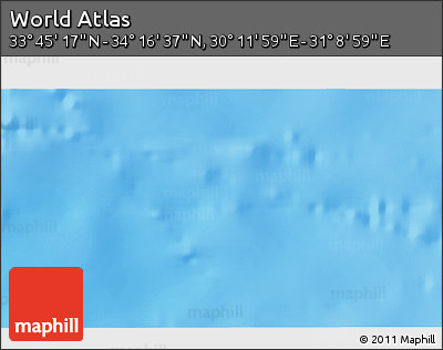 Shaded Relief 3D Map of the Area around 34° 0' 57" N, 30° 40' 29" E