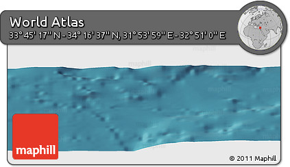 Satellite Panoramic Map of the Area around 34° 0' 57" N, 32° 22' 30" E
