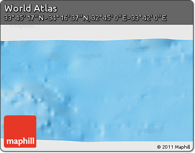 Shaded Relief 3D Map of the Area around 34° 0' 57" N, 33° 13' 30" E