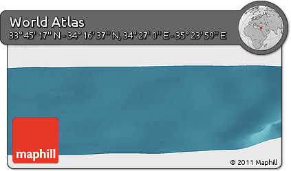 Satellite Panoramic Map of the Area around 34° 0' 57" N, 34° 55' 29" E