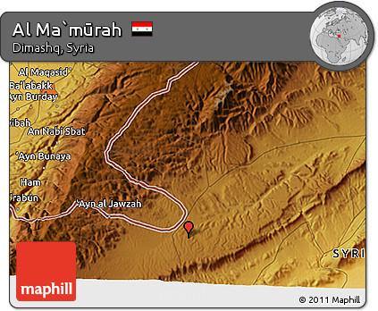 Physical 3D Map of Al Ma`mūrah