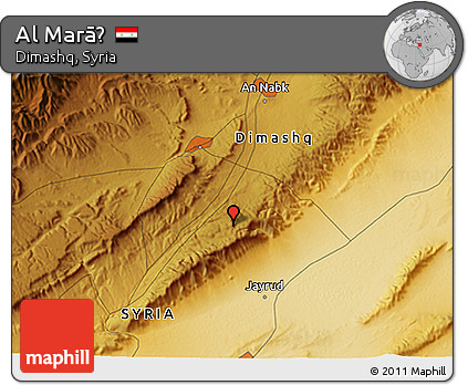 Physical 3D Map of Al Marāḩ