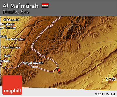 Physical 3D Map of Al Ma`mūrah