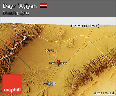 Physical 3D Map of Dayr `Aţīyah