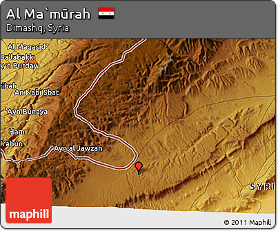 Physical 3D Map of Al Ma`mūrah
