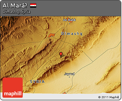 Physical 3D Map of Al Marāḩ