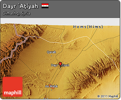 Physical 3D Map of Dayr `Aţīyah