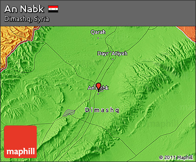 Political 3D Map of An Nabk