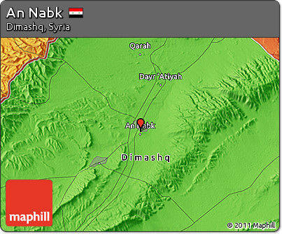 Political 3D Map of An Nabk
