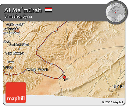 Satellite 3D Map of Al Ma`mūrah