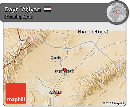 Satellite 3D Map of Dayr `Aţīyah