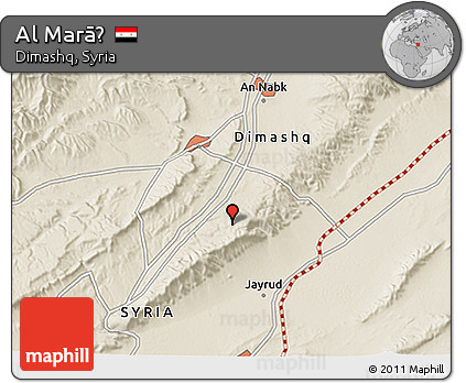 Shaded Relief 3D Map of Al Marāḩ