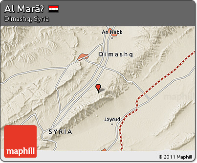 Shaded Relief 3D Map of Al Marāḩ