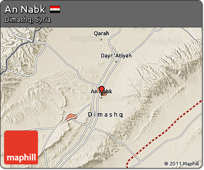Shaded Relief 3D Map of An Nabk