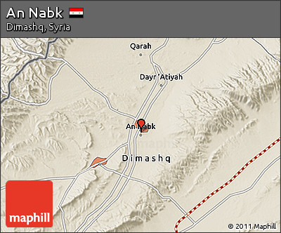 Shaded Relief 3D Map of An Nabk