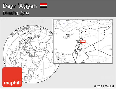 Blank Location Map of Dayr `Aţīyah