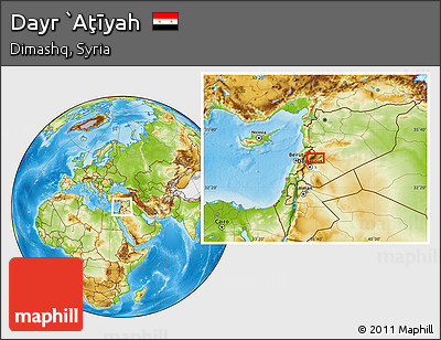 Physical Location Map of Dayr `Aţīyah