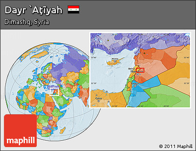 Political Location Map of Dayr `Aţīyah