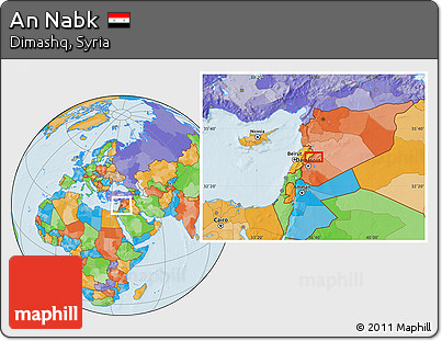 Political Location Map of An Nabk