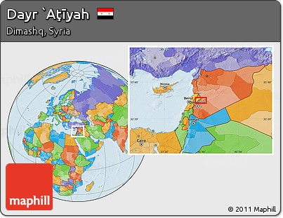 Political Location Map of Dayr `Aţīyah