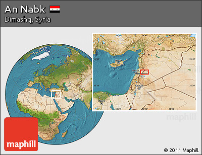 Satellite Location Map of An Nabk