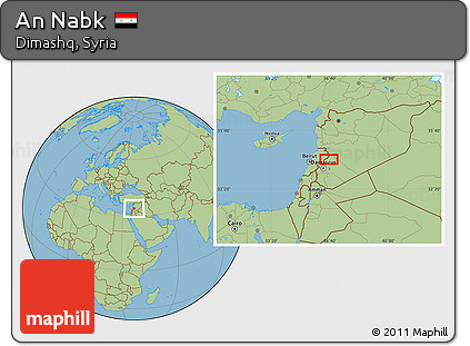 Savanna Style Location Map of An Nabk